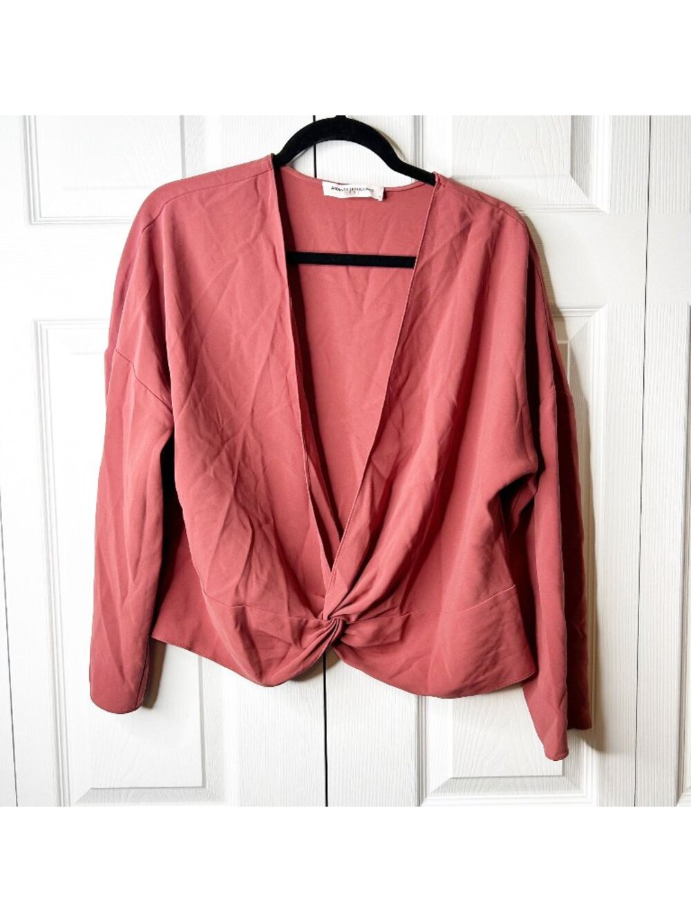 Amanda Uprichard Red Long Sleeve Halifax Long Sleeve Top Women's Size X-Large XL